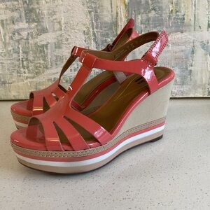 CLARKS Stylish Coral Wedge Sandals